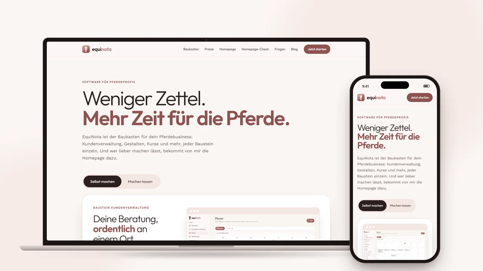 Eine Homepage am Laptop und am Handy. Impressum, Datenschutz und Bilder sind die Stellen, an denen Abmahnungen am häufigsten ansetzen.